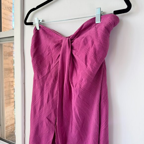 New Free People Banita Linen Wide Leg Pants Set Pink Small - Picture 5 of 12